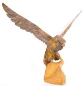 VINTAGE 20TH CENTURY RUSSIAN CARVED WOOD EAGLE FIGURE