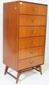 MID CENTURY TEAK MEREDEW PEDESTAL CHEST OF DRAWERS