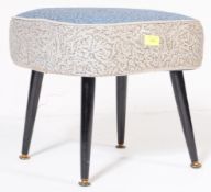 A VINTAGE RETRO 1970'S VINYL POUF FOOT STOOL BY SHERBOURN