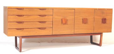 A VINTAGE 20TH CENTURY VENEERED SIDEBOARD CREDENZA