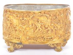 19TH CENTURY FRENCH REPOUSSE BRASS BOURDON PLANTER