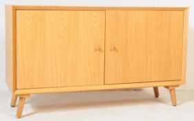 A CONTEMPORARY LIGHT OAK SIDEBOARD CREDENZA