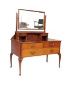 EARLY 20TH CENTURY MAHOGANY DRESSING TABLE WITH MIRROR
