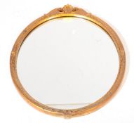 20TH CENTURY GILT OVAL ORNATE WALL MIRROR