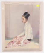MID CENTURY SIR GERALD KELLY THE BURMERE PRINCESS ART PRINT