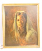RETRO AFRICAN MADONNA PRINT BY HELENE URSZENYI DE BREZNAY