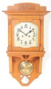 VINTAGE 20TH CENTURY PINE GERMAN WALL CLOCK