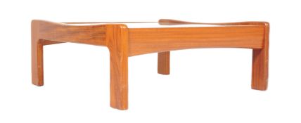 RETRO MID CENTURY TEAK & GLASS COFFEE TABLE