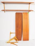 SET OF RETRO MID CENTURY TEAK WALL SHELVES