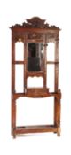 A 19TH CENTURY VICTORIAN OAK CARVED HALLSTAND HALL STAND