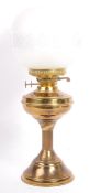 EARLY 20TH CENTURY BRASS ACID ETCHED OIL LAMP