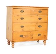 VICTORIAN COUNTRY 19TH CENTURY PINE CHEST OF DRAWERS