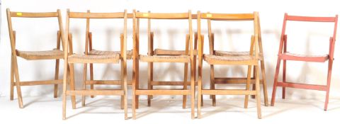 A SET OF VINTAGE RETRO MILITARIA GOVERNMENT FOLDING CHAIRS