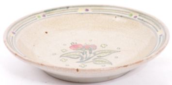 CARTER STABLER ADAMS POOLE POTTERY GREEN FLORAL DISH