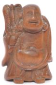 20TH CENTURY JAPANESE FRUITWOOD BUDDHA NETSUKE