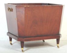 LATE 20TH CENT REGENCY STYLE MAHOGANY WINE COOLER