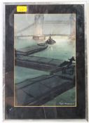 PETER ANDREWS - LONDON BRIDGE WATER COLOUR PAINTING