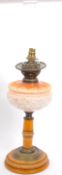 EARLY 20TH CENTURY WRIGHT & WOOD CERAMIC OIL LAMP