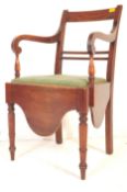 A VICTORIAN MAHOGANY COMMODE CHAIR