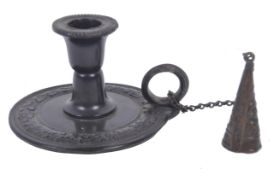 VICTORIAN BOIS DURCI BEDSIDE CANDLESTICK HOLDER
