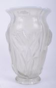 EARLY 20TH CENTURY LALIQUE MANNER FLORAL VASE