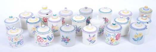 POOLE POTTERY - TWENTY VINTAGE 20TH CENTURY LIDDED POTS