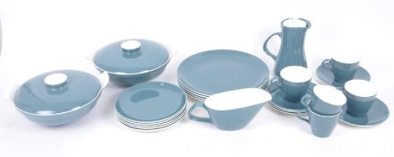 POOLE POTTERY - TWENTY VINTAGE 20TH CENTURY BLUE SERVICE