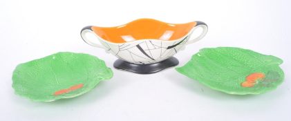 THREE PIECES OF DECORATIVE 20TH CENTURY CROWN DEVON