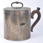 ANTIQUE LARGE LIDDED PEWTER TANKARD REPURPOSED AS ICE BUCKET