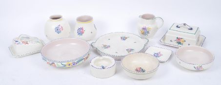 POOLE POTTERY - ASSORTED VINTAGE MIDCENTURY LIDDED CERAMICS