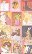 VINTAGE ART NOUVEAU MIDCENTURY FRENCH WALLPAPER POSTER