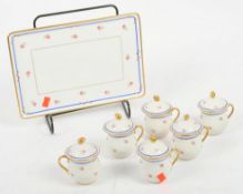 FRENCH ANTIQUE CLAIN & PERRIER PORCELAIN CHOCOLATE POTS