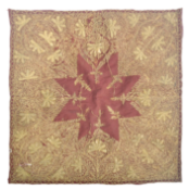 ANTIQUE PERSIAN STUMPWORK STYLE THROW / TEXTILE FRAGMENT