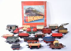 MODEL RAILWAY - HORNBY O GAUGE TINPLATE ROLLING STOCK WAGONS