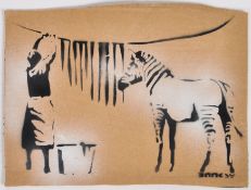 BANKSY - DISMALAND, 2015 - ZEBRA STRIPES
