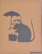 BANKSY - DISMALAND, 2015 - UMBRELLA RAT