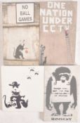 AFTER BANKSY - GROUP OF CANVAS ARTWORKS