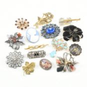 COLLECTION OF ASSORTED VINTAGE & LATER BROOCH PINS