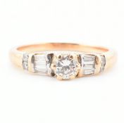VINTAGE DIAMOND & YELLOW METAL RING