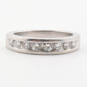 PLATINUM & DIAMOND HALF ETERNITY RING