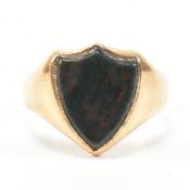 VICTORIAN 15CT GOLD & BLOODSTONE SIGNET RING