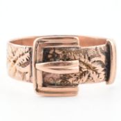 VICTORIAN 19TH CENTURY HALLMARKED 9CT GOLD BUCKLE RING