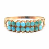 GEORGIAN GOLD & TURQUOISE CABOCHON RING