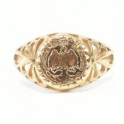 HALLMARKED 9CT GOLD COIN SIGNET RING