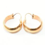PAIR OF 18CT GOLD HOOP EARRINGS