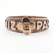 HALLMARKED EDWARDIAN 9CT GOLD MIZPAH RING