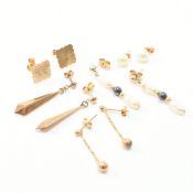 SELECTION YELLOW METAL & 9CT GOLD EARRINGS