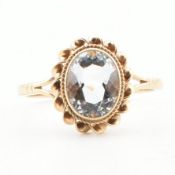 HALLMARKED 9CT GOLD & TOPAZ RING