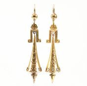 PAIR OF VICTORIAN DROP PENDANT EARRINGS