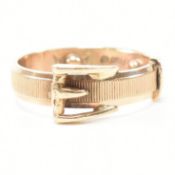 HALLMARKED 9CT GOLD BUCKLE BAND RING